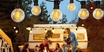 Прочные и надежные садовые лампы SOLAR GARLAND из 25 светодиодных ламп KULE + ПУЛЬТ ДИСТАНЦИОННОГО УПРАВЛЕНИЯ