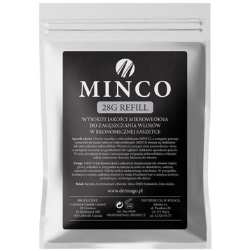 MINCO 28g Mikrowłókna Keratynowe Najwyższa Jakość!
