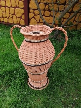 Плетеная ваза ДЕКОРАЦИЯ Плетеная крышка для бутылки