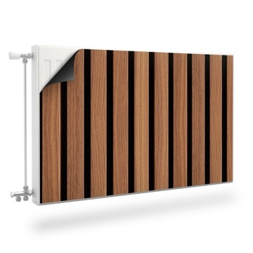 Mata MAGNETYCZNA Grzejnika LAMELE Drewno 3D 120x60