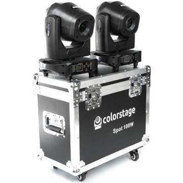 2x GŁOWA RUCHOMA COLORSTAGE SPECTRA 100W LED SPOT 2in1 CASE