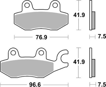 SBS 955DC Klocki Hamulcowe DUAL CARBON Do KAWASAKI Ninja 400 2018 - 2023