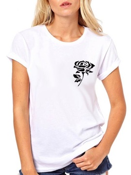 ЖЕНСКАЯ ФУТБОЛКА С ПРИНТОМ РОЗ XXL