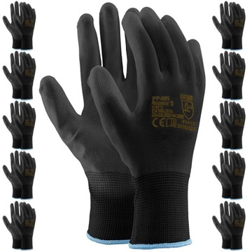RĘKAWICE RĘKAWICZKI POLIURETANOWE PU POLIUR 10 PAR