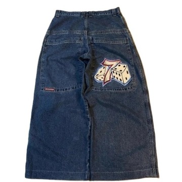 Джинсы JNCO Y2K Мужские хип-хоп размер 7 Dice Graphic Em