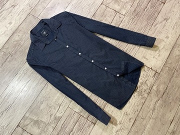 H&M SLIM FIT EASY IRON Koszula Męska w GROSZKI M