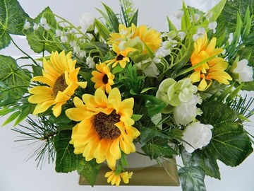 Украшение Украшение Цветы на могилу ПОДСОЛНУХИ Композиция из 2 частей КРАСИВАЯ