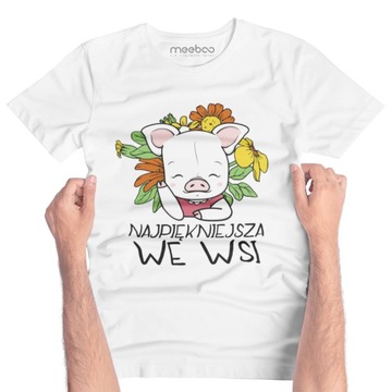 ФУТБОЛКА САМАЯ КРАСИВАЯ СВИНКА В ДЕРЕВНЕ