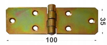 ПЕТЛИ СТРОИТЕЛЬНЫЕ НАКЛАДНЫЕ ДЛЯ ДВЕРЕЙ 35 х 100 ОЦИНКОВАННЫЕ