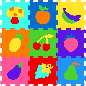 EDUKACYJNA MATA PODŁOGOWA DUŻE PUZZLE PIANKOWE