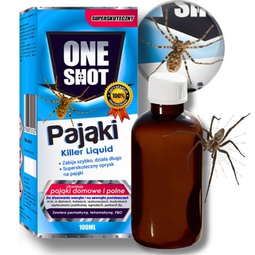 Oprysk na PAJĄKI Środek na PAJĄKI Preparat na Pająki Silny Koncentrat 100ml