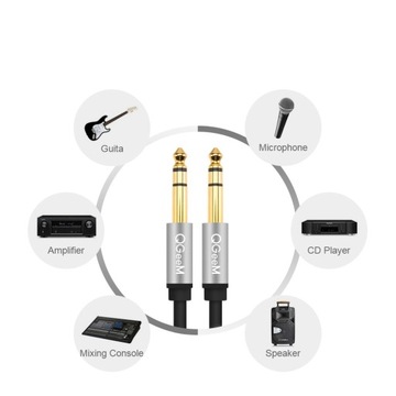 Aux Audio CABLE 2 x Jack/Large Jack 6,35 мм, 3 метра