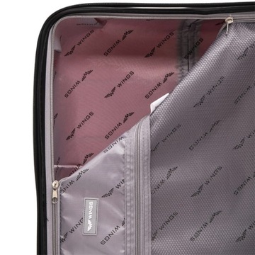 PP06-3, Набор из 3 чемоданов Wings ПОЛИПРОПИЛЕН L,M,S Красный