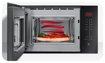 AMICA AMMB25E2GI X-TYPE Микроволновая печь 25л Черный/Нержавеющая сталь Таймер ГРИЛЬ