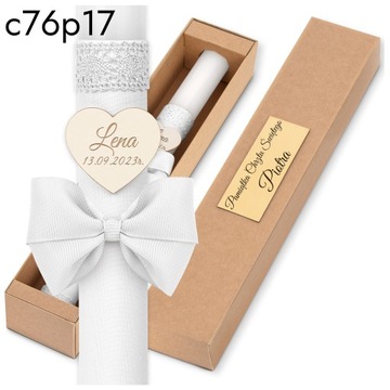 КРЕЩЕННАЯ СВЕЧА КОРОБКА ДЛЯ СВЕЧИ КРЕЩЕНИЯ - Сувенир на Святое Крещение IHS