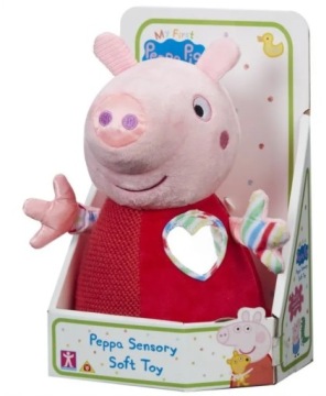 Свинка PEPPA Сенсорна М'яка іграшка 25 см м'якенька для малюка +0