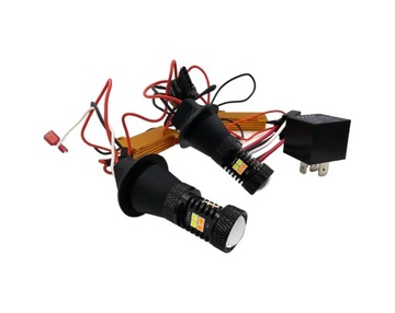 СВЕТОДИОДНЫЕ ДХО ПОВОРОТЫ + ДНЕВНЫЕ ОГНИ SMD 2в1 W21W 7440 ULTRA POWERFUL