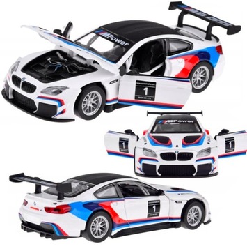 Auto metalowe model sportowe BMW M6 GT3 skala 1:32 światło dźwięk AR4613