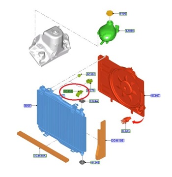 ВЕРХНЕЕ КРЕПЛЕНИЕ РАДИАТОРА ECOSPORT FIESTA PUMA
