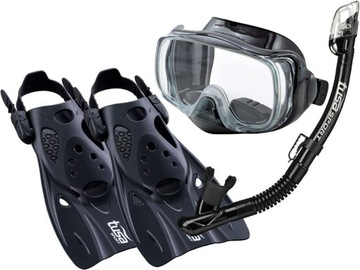 TUSA ZESTAW IMPREX maska fajka PŁETWY regulowane M 35-42 wakacje snorkeling