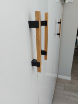 Ручка мебельная деревянная Релинг, длина 166мм, размер. 96 мм