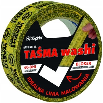 TAŚMA MALARSKA WASHI BLUE DOLPHIN 47MM X 50M