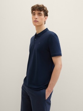 Denim Tom Tailor Basic Polo Shirt With A Logo Prin