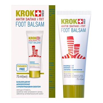 Balsam Antyperspirant na Przykry Zapach Pocenie Stóp 75ml Krokmed potliwość
