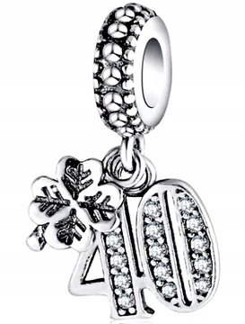 MD CHARMS zawieszka LICZBA wiek 40 urodziny | S925