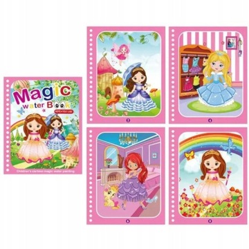 MAGICZNA KOLOROWANKA WODNA Z PISAKIEM KSIĘŻNICZKI ZAMEK MAGICZNY ŚWIAT