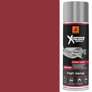 DRAGON EMALIA FARBA ŻAROODPORNA 400ML CZERWONA