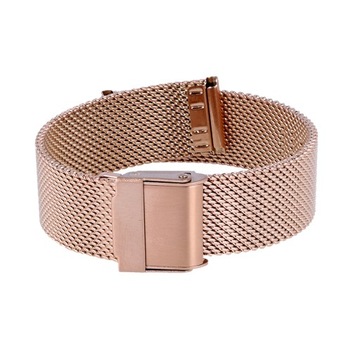 BRANSOLETA SIATKOWA MESH 14MM RÓŻOWE ZŁOTO PVD