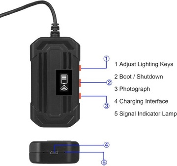 Беспроводная эндоскопическая камера, трубопроводный эндоскоп Wi-Fi диаметром 3,9 мм