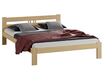 ŁÓŻKO WYSOKI ZAGŁÓWEK ESM1 180x200 SOSNA + STELAŻ