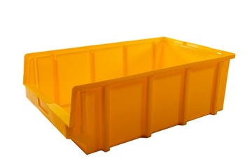 Pojemnik magazynowy warsztatowy 600x360x200 typ 4 żółty duży XXL mocny