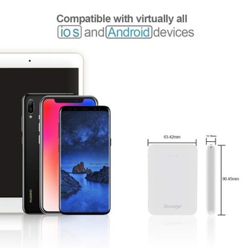 EVARY Powerbank 5000 мАч, портативный мини-аккумулятор с