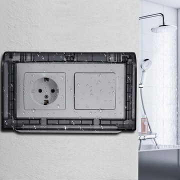 ВОДОНЕПРОНИЦАЕМАЯ КРЫШКА РОЗЕТКИ ДЛЯ ВАННОЙ КОМНАТЫ ЗАЩИТНАЯ КРЫШКА ВЫКЛЮЧАТЕЛЯ