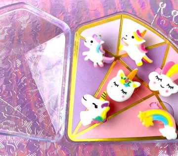 НАБОР КОЛЬЦО ДЛЯ ДЕВОЧКИ единороги в коробке