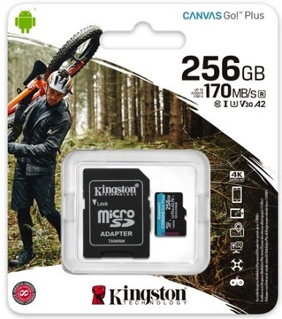 Karta pamięci KINGSTON Canvas Go! Plus SDXC 256GB