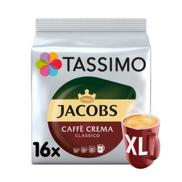 Kapsułki TASSIMO JACOBS CAFE CREMA CLASSICO XL 16 szt.