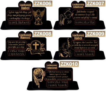 Statuetka na grób Podstawka pod znicz DEDYKACJA