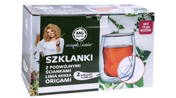 MG Home Origami Szklanki termiczne z podwójnymi ściankami 300ml 2szt
