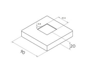 МАСКИРОВКА РОЗЕТКА ОЦИНКОВАННАЯ ПОКРЫТИЕ 40X40 БАЛЮСТРАДЫ