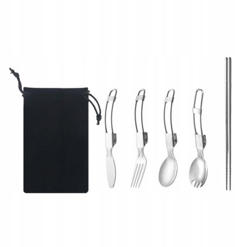 Składane pałeczki widelcowe Spork w / etui do