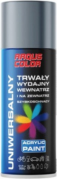 Farba w sprayu szary połysk akrylowa uniwersalna 400ml RAL 7001 Arqus