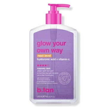 B.tan Glow Your Own Way Next Level Przezroczysty Żel Samoopalający 437ml