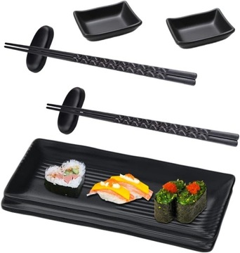 AKCESORIA NACZYNIA DO SUSHI ZESTAW DO SERWOWANIA JEDZENIA DLA DWÓCH OSÓB