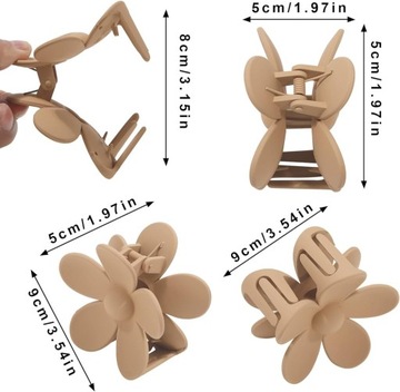 Заколка для волос с пряжкой челюсть FLOWER FLOWER для волос бежевый HAWAIIAN