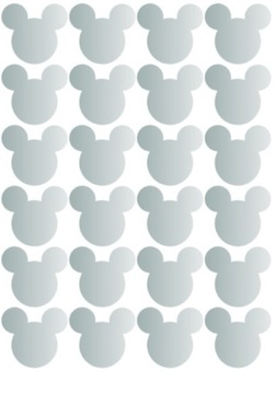Naklejki zdrapki DISNEY 50mm srebrne zdrapka A4