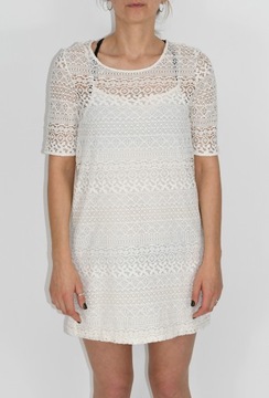 H&M sukienka KORONKOWA, boho, AŻUR - M / 38